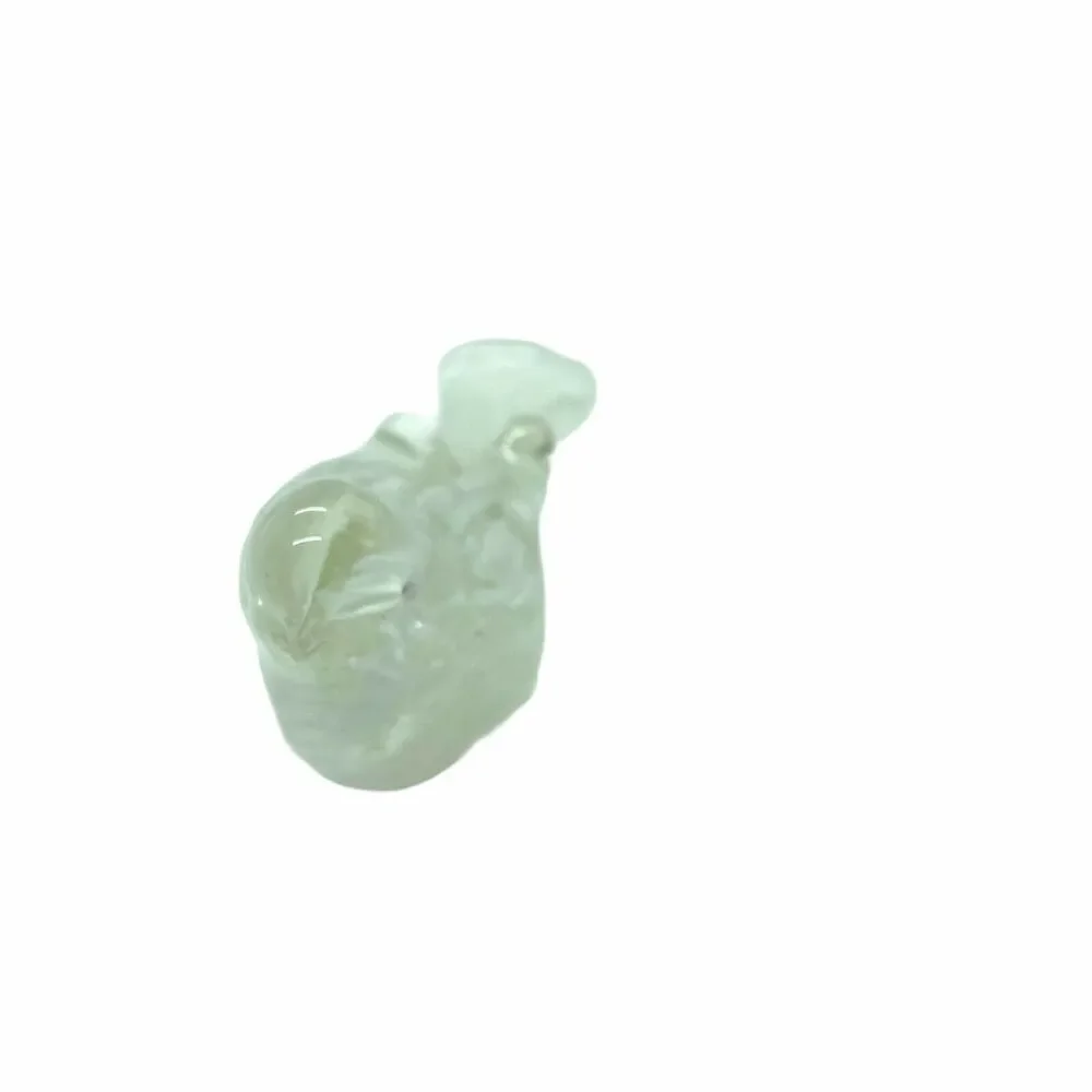 Lefton Bird Paperweight Figurine Vintage Clear Lightweight Glass Decorative
